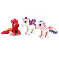 Pluche Knuffel Paard Lichtroze 30 Cm