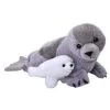 Wild Republic Pluche Grijze Zeehond Met Baby Knuffel 38 Cm Speelgoed
