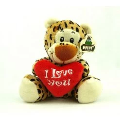 Pluche I Love You Luipaard Knuffel Bruin 14 Cm Speelgoed