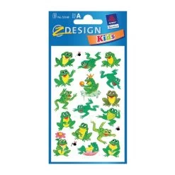 Kikker Dieren Stickers 3 Vellen 12 X 7.5 Cm