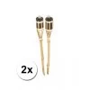 Bamboe Tuinfakkels Set Van 2