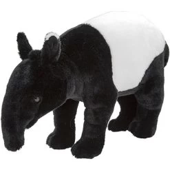 Tapirs Speelgoed Artikelen Tapir Knuffelbeest Zwart/wit 26 Cm