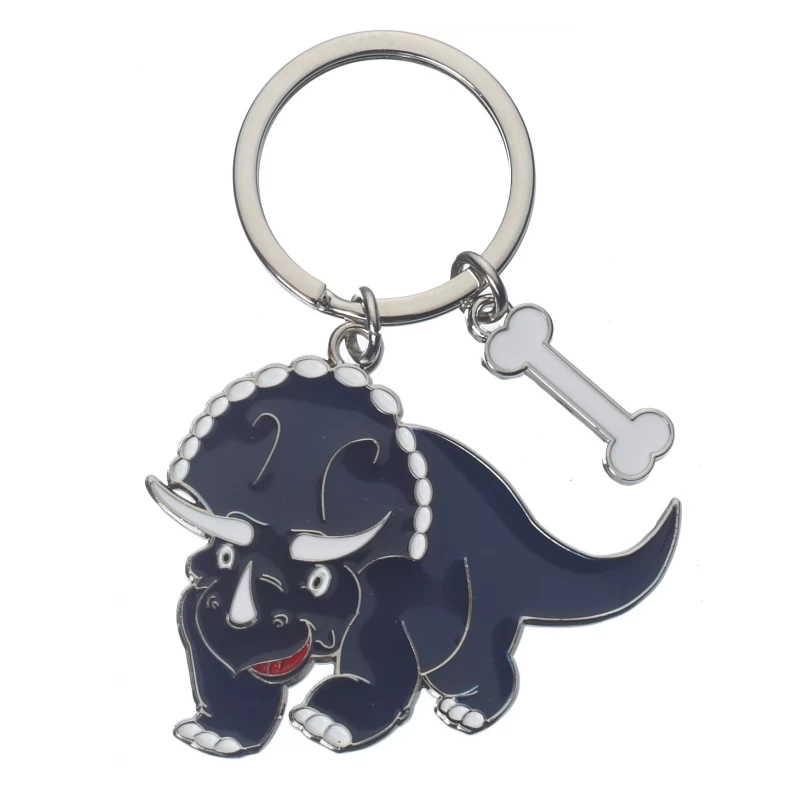 Metalen Triceratops Dino Dieren Sleutelhanger 5 Cm 1 Metalen Triceratops Dino Dieren Sleutelhanger 5 Cm