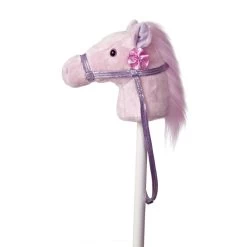 Aurora Pluche Stokpaardje Roze Pony Met Geluid 94 Cm