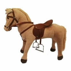 Happy People Groot Speelgoed Paard Lichtbruin Met Geluid 70 Cm -Pluchen Speelgoed 849 2